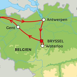 waterloo karta Belgien – från Napoleons Waterloo till Europas huvudstad