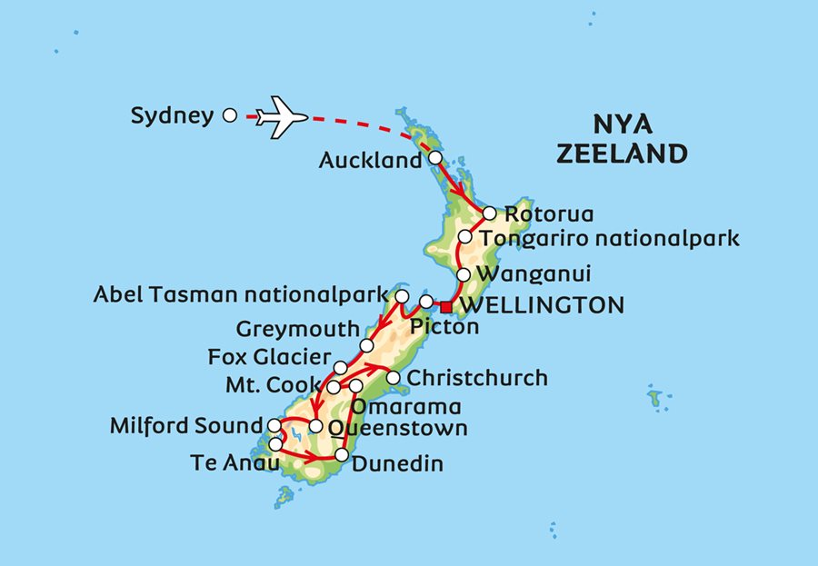 Nya Zeeland Karta Auckland