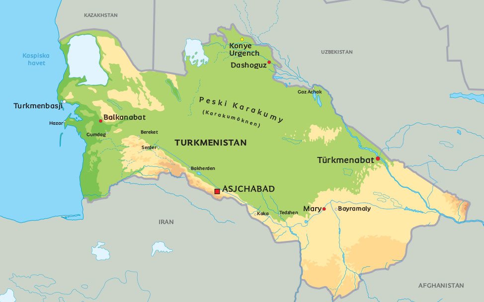 Карта туркменистана со спутника в реальном времени