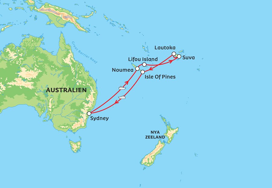 karta fijiöarna På äventyr i Söderhavet
