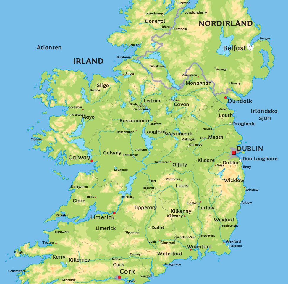 Karta över Irland | Karta