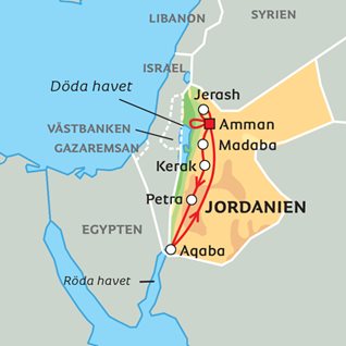 Döda Havet Karta | Karta östkusten