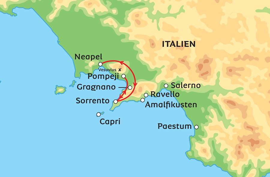 amalfikusten karta italien Vårkänslor i Sorrento