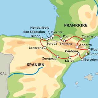 Pyreneerna Karta | Karta