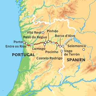 dourodalen karta Kryssning på Dourofloden – från Porto till vinlandet
