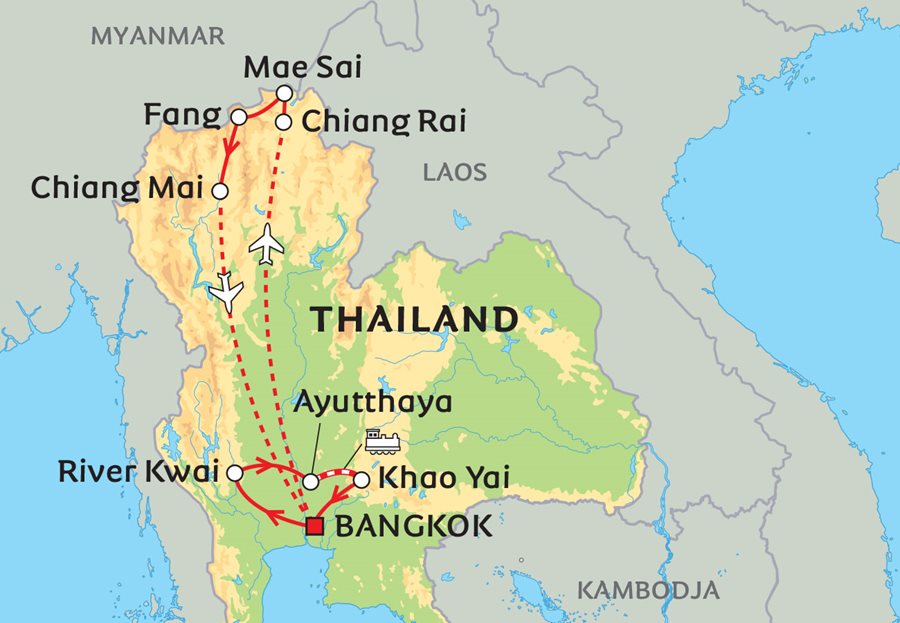 floden kwai karta Thailand   rundresa och kryssning på floden Kwai
