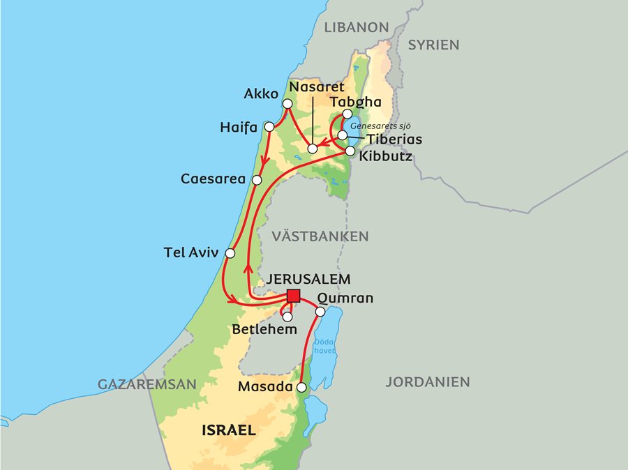 genesarets sjö karta Israel   Kanaans land